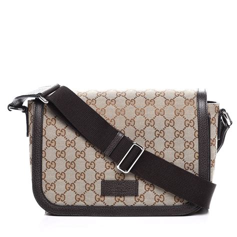 gucci handkerchief bag brown|GUCCI Monogram Flat Messenger Bag Dark Brown.